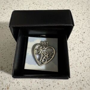 Silver Heart 'Sweet 16' Pendant